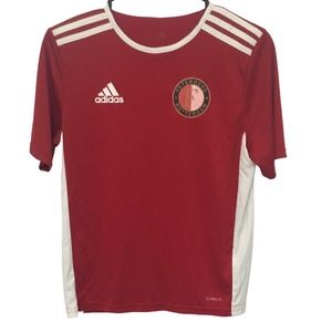 Adidas Feyenoord Rotterdam women’s soccer jersey, large, red, pre owned